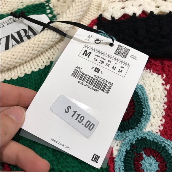 Zara | NWT Multicolor Chunky Cable Knit Sweater - Picture 6 of 8